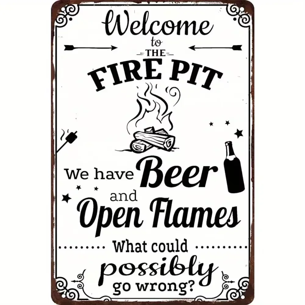 Outdoor Furniture Brand - Brand Name Fire Pit Welcome Sign