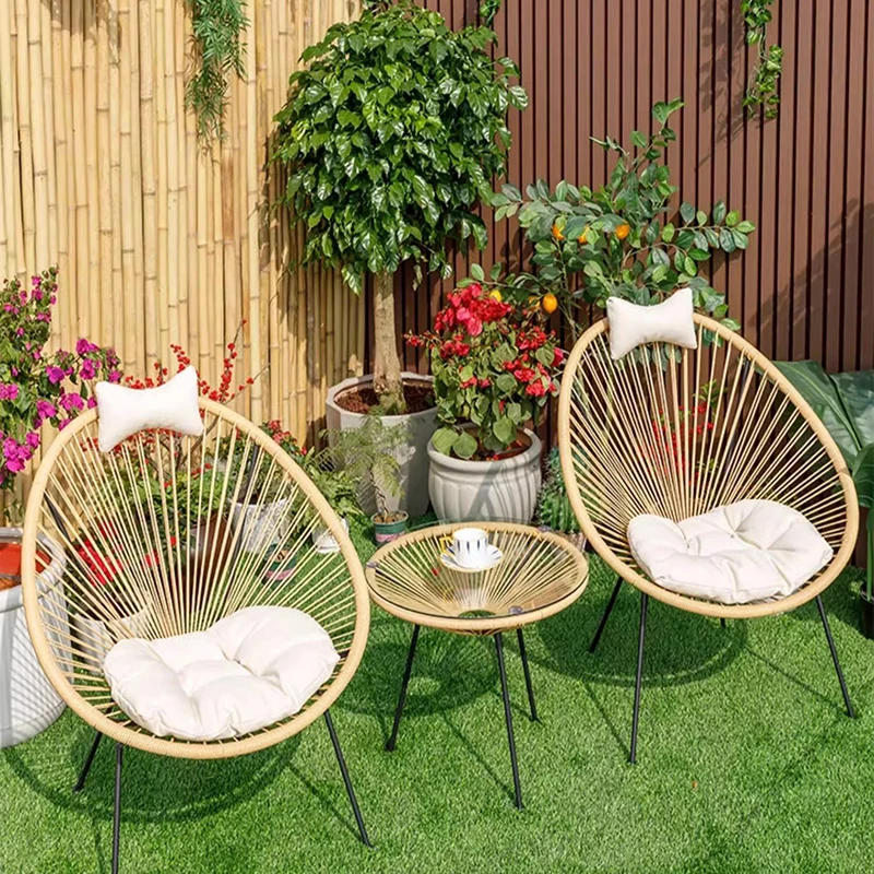 Outdoor Furniture Italian - Retro Rattan Garden Furniture Sets Waterproof