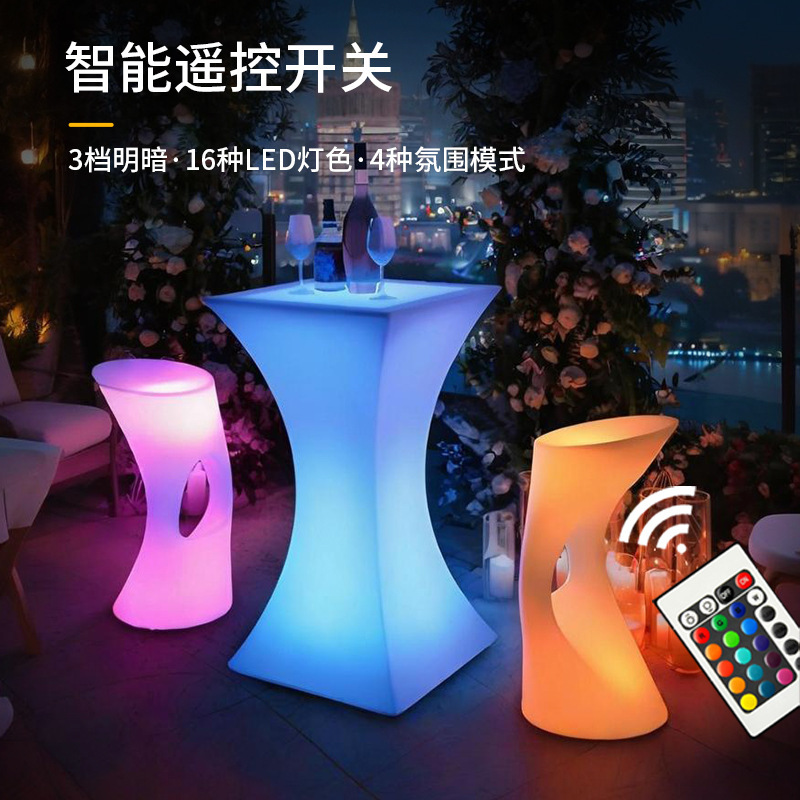 Waterproof LED Light Up Table  - Outdoor Furniture Exhibition review and price