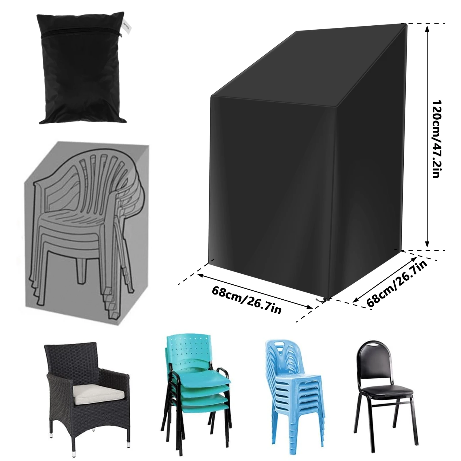 Stacked Chair Dust Cover with  - Outdoor Furniture Paint review and price