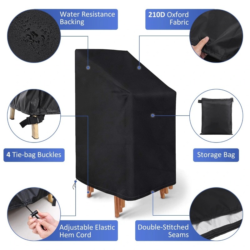 1/2/PCS Stacked Chair Dust Cov - Outdoor Furniture Covers Waterproof review and price