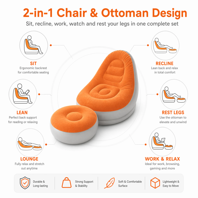 Flocking Inflatable Lazy Sofa  - Outdoor Furniture Arhaus review and price