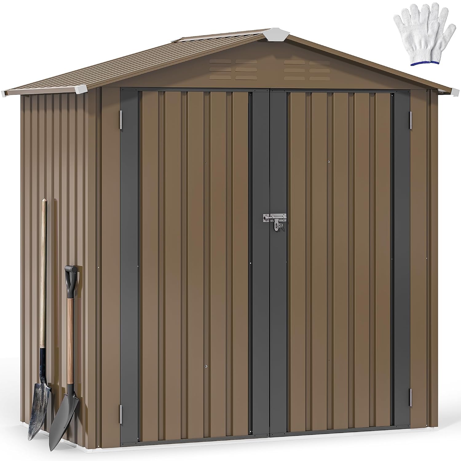 6x4ft Metal Outdoor Storage Sh - Outdoor Furniture With Storage review and price