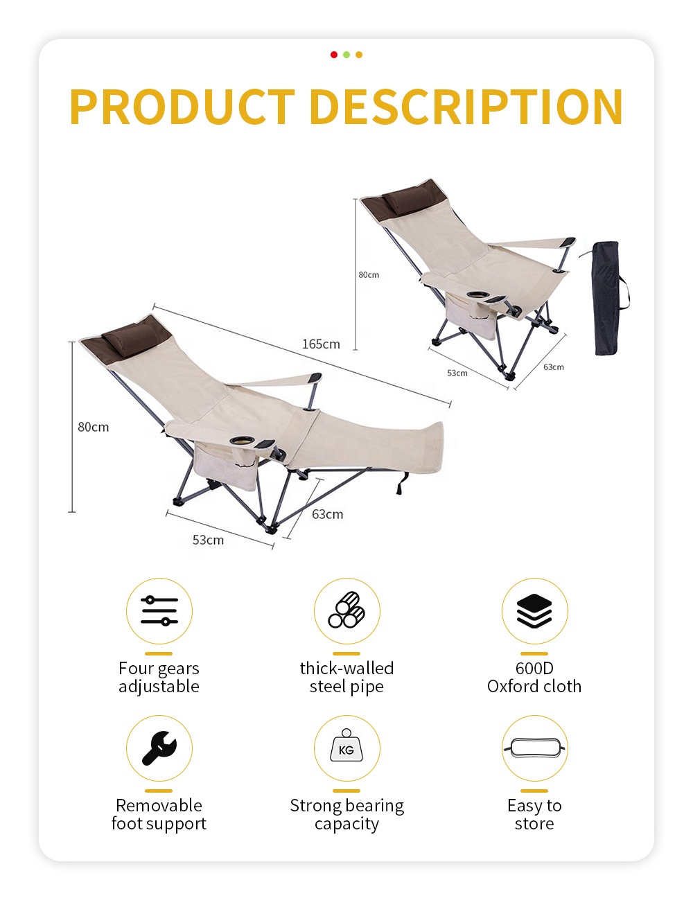 Portable Folding Reclining Cha - Outdoor Furniture With Storage review and price