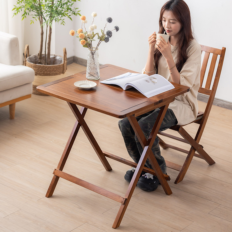 Small household solid wood din - Outdoor Furniture Exhibition review and price