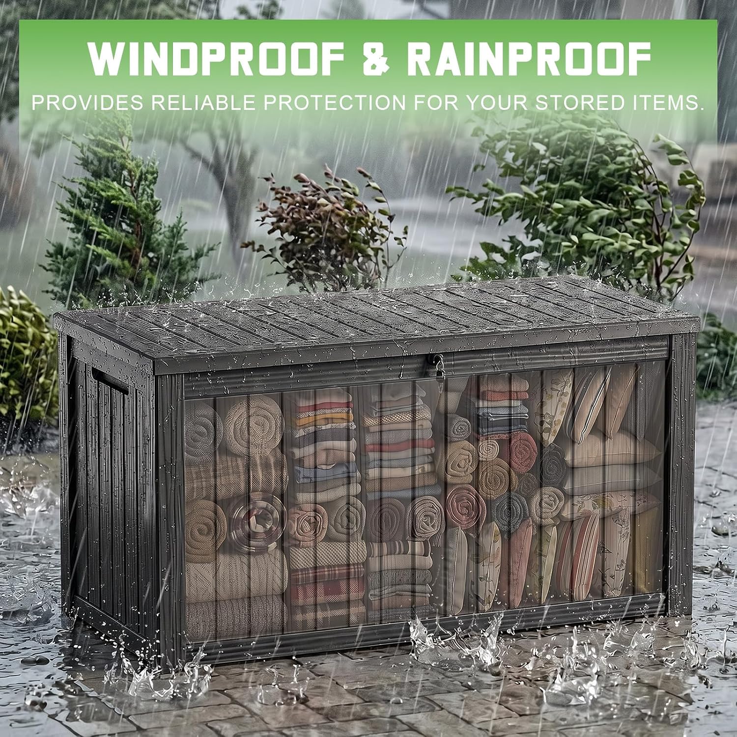 200 Gallon Lockable Resin Deck - Outdoor Furniture With Storage review and price