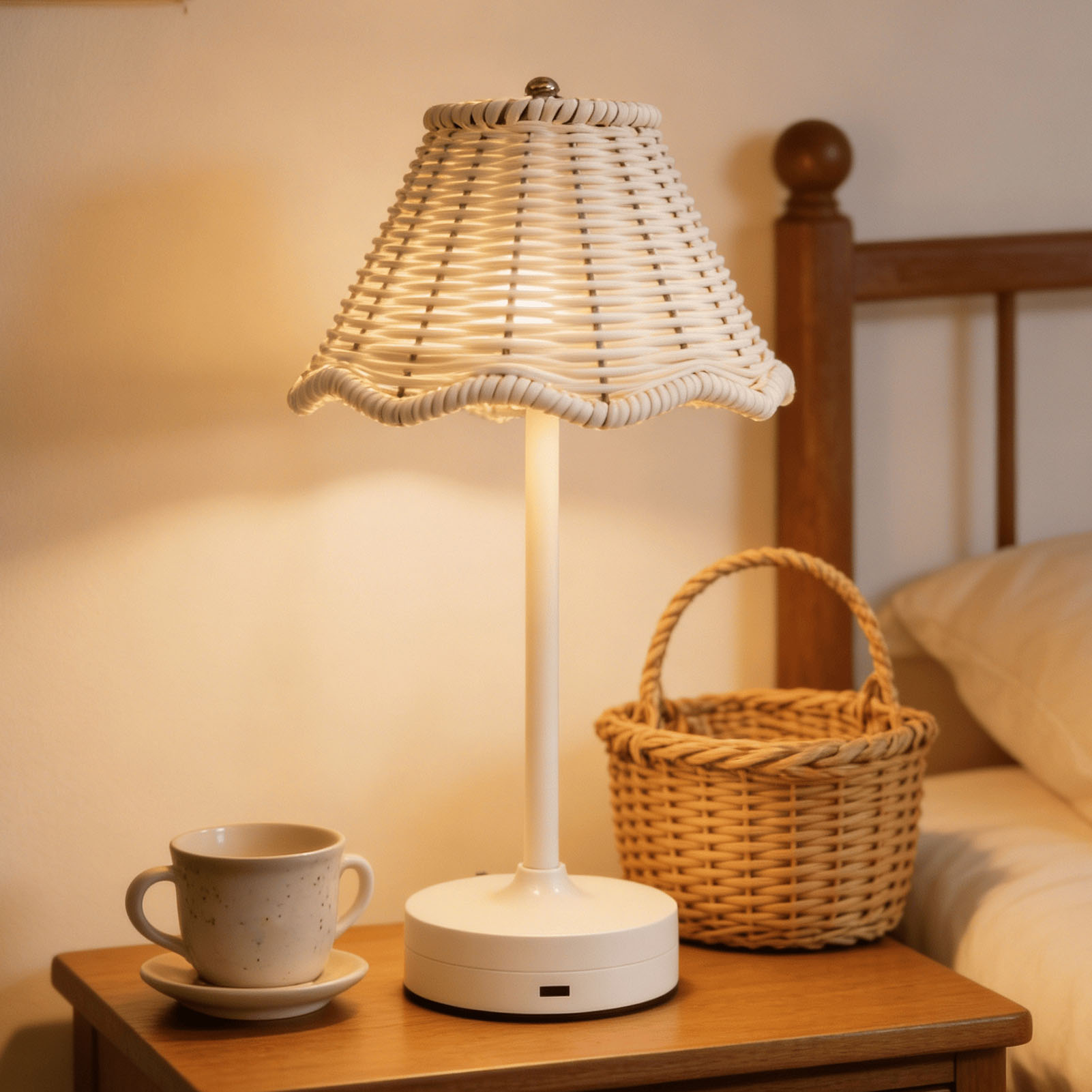 LED Vintage Rattan Table Lamp  - Outdoor Furniture Rh review and price