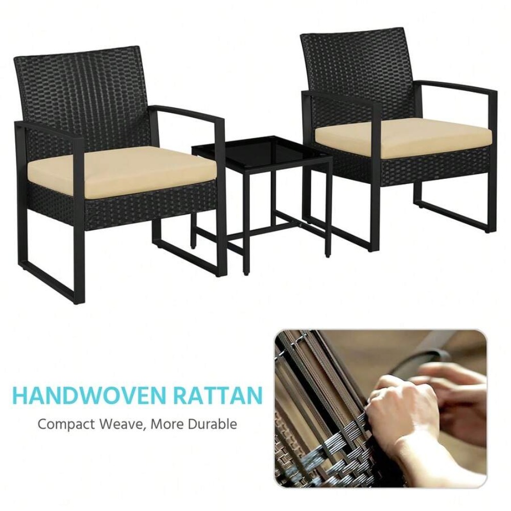 3 Piece Outdoor Wicker Furnitu - Outdoor Furniture Durable review and price