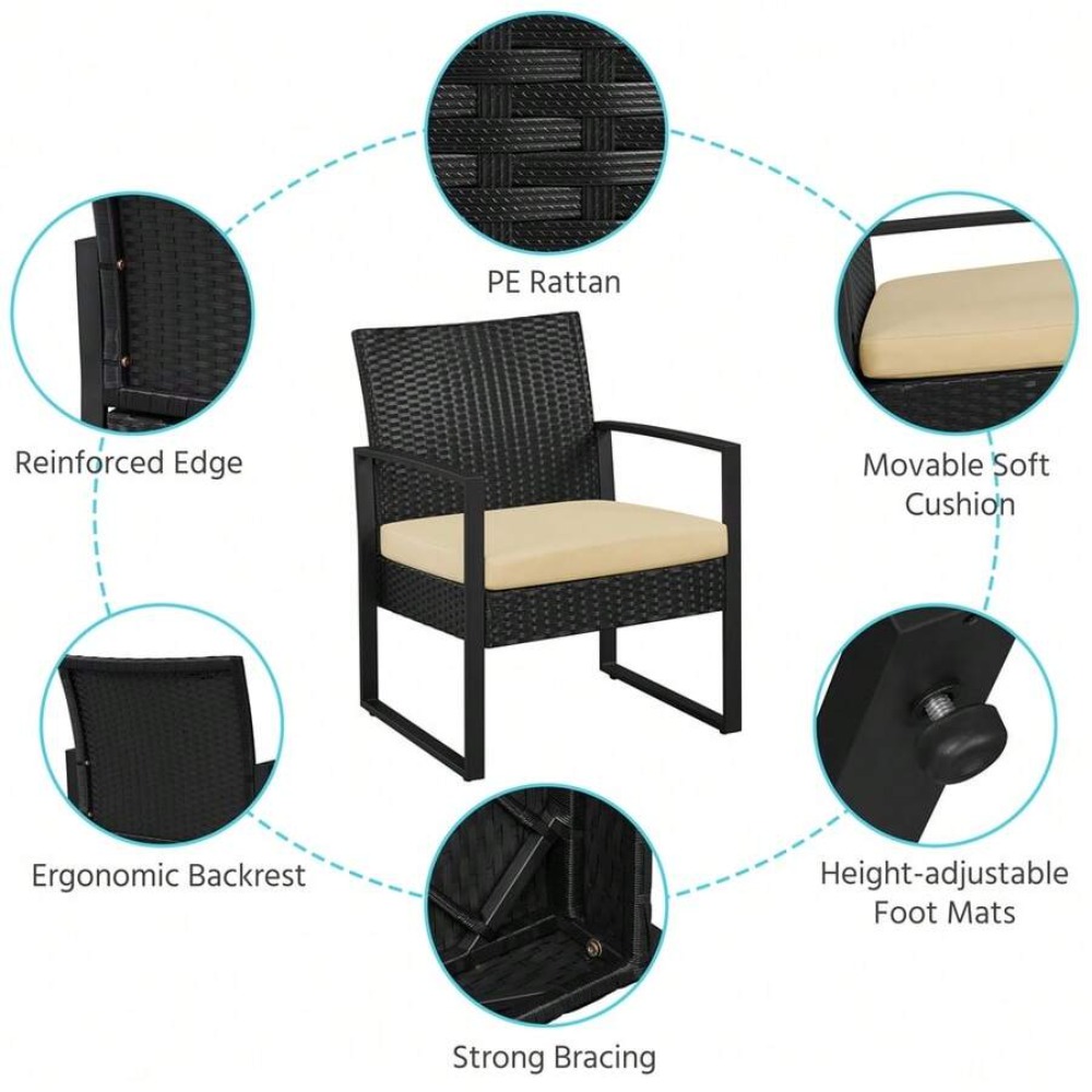 3 Piece Outdoor Wicker Furnitu - Outdoor Furniture Durable review and price