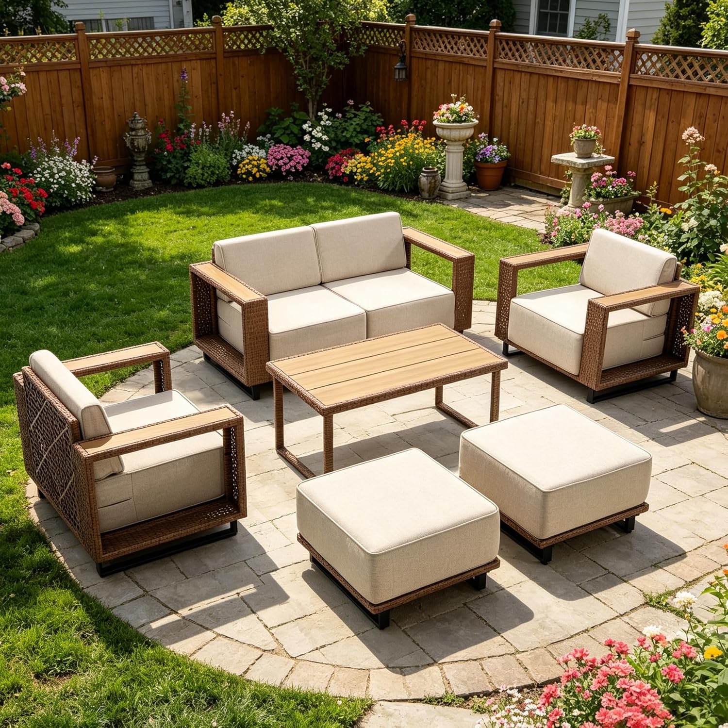 7 Pieces Outdoor Patio Furnitu - Outdoor Furniture On Sale review and price
