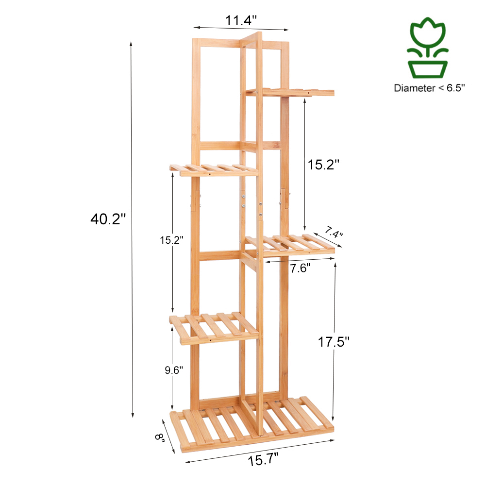 5 / 6 Tiers Tall Bamboo Plant  - Outdoor Furniture On Sale review and price