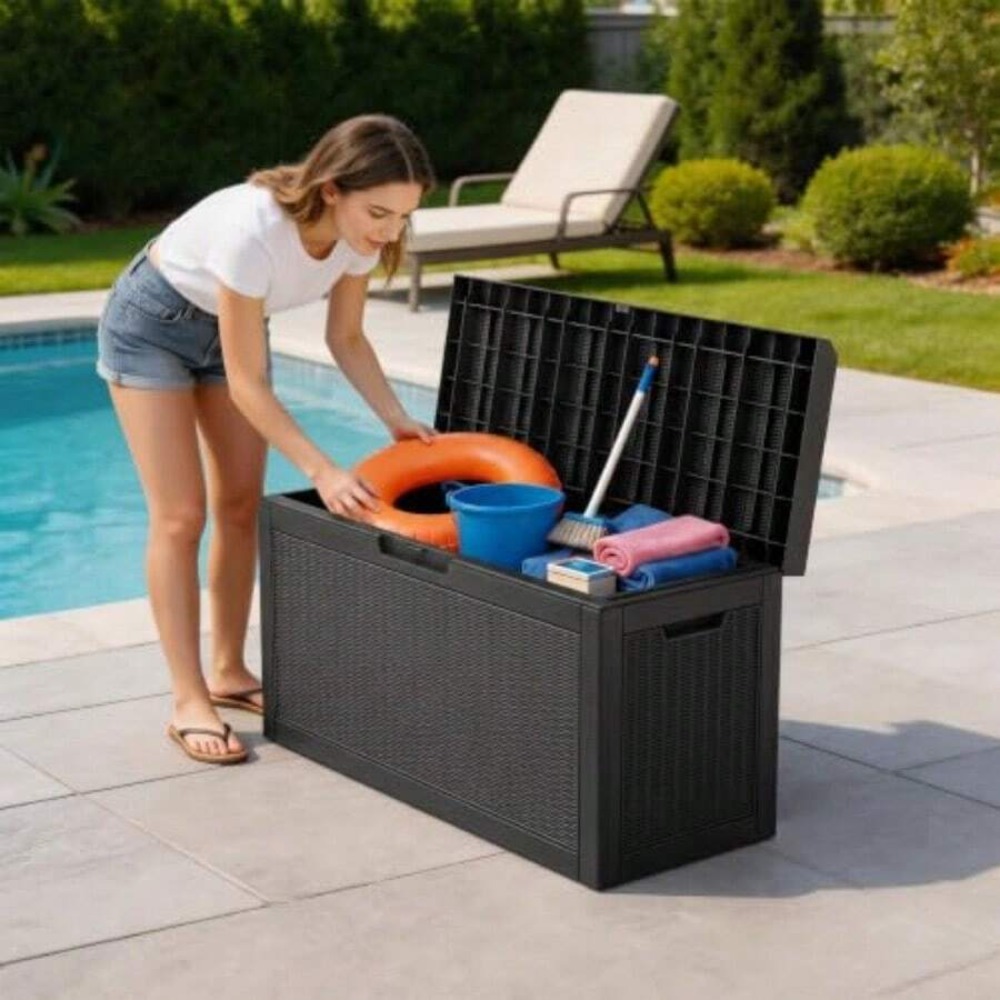 Outdoor Storage Box Deck Box W - Outdoor Furniture With Storage review and price