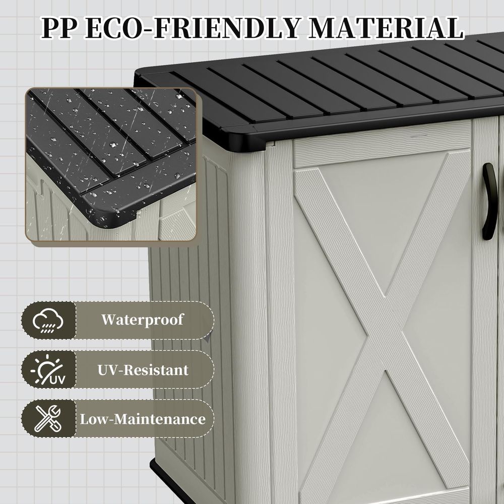 26 Cu.ft Outdoor Storage Cabin - Outdoor Furniture With Storage review and price