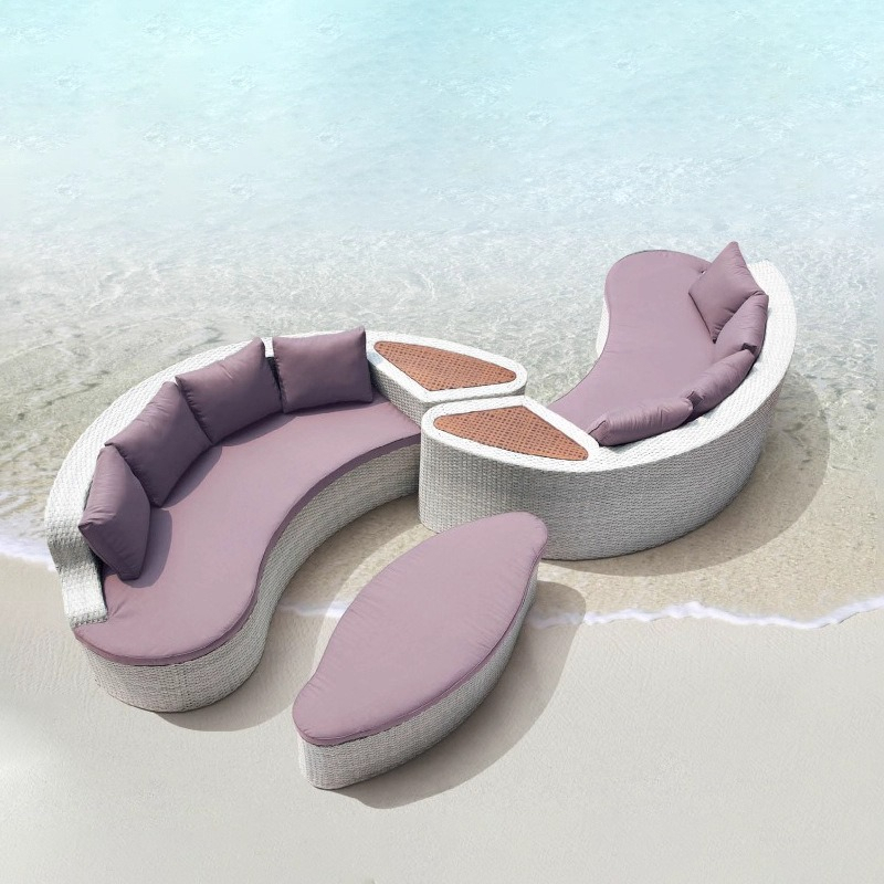 Round rattan sofa exhibition h - Outdoor Furniture Exhibition review and price