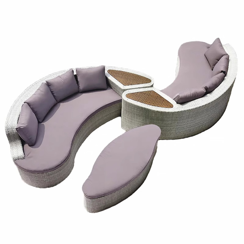 Round rattan sofa exhibition h - Outdoor Furniture Exhibition review and price