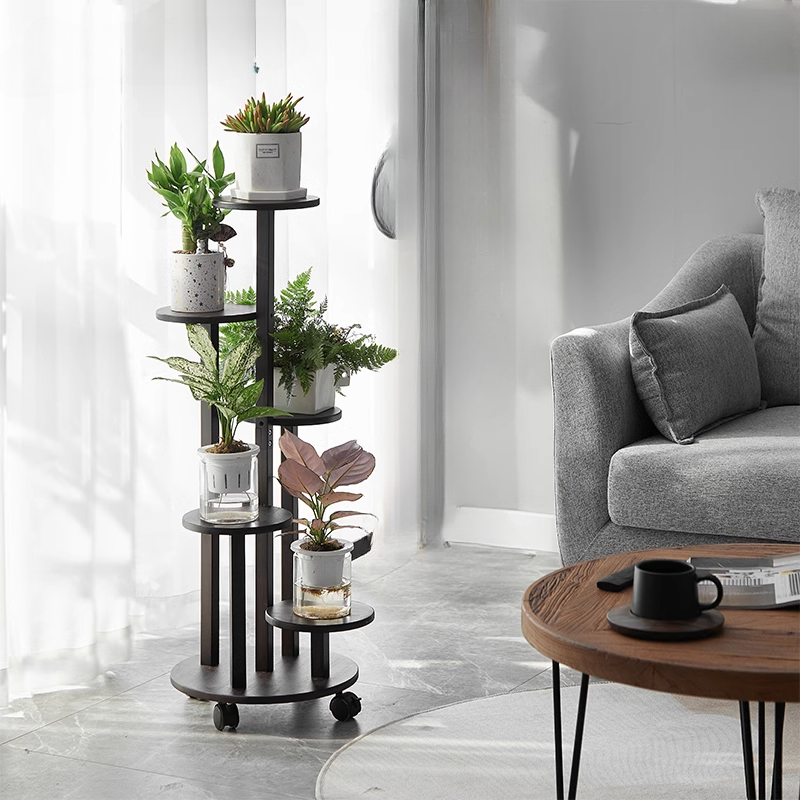Bamboo Plant Stand with Wheels - Outdoor Furniture On Sale review and price