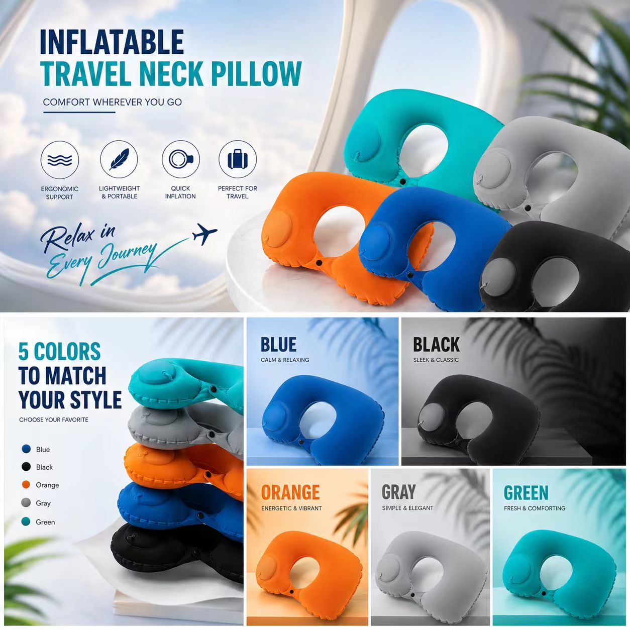 5 Colors Press Inflatable Pill - Outdoor Furniture Pillows review and price