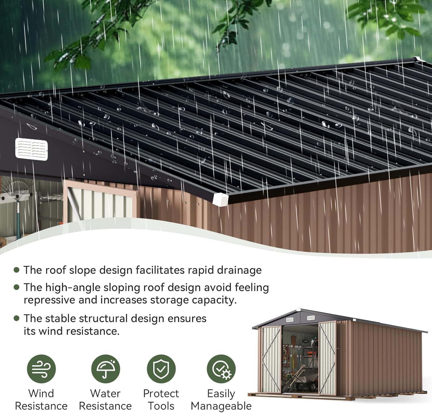 12 x 10FT Outdoor Storage Shed - Outdoor Furniture With Storage review and price