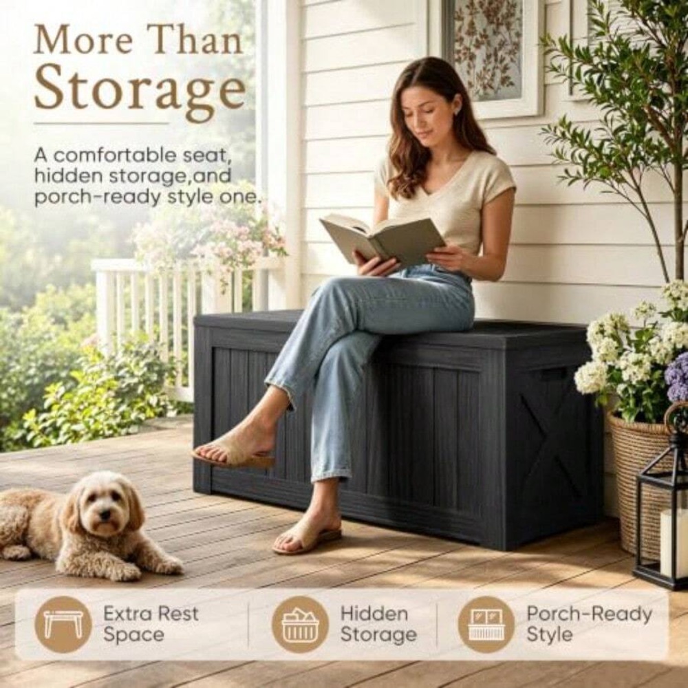 120 Gallon Deck Box Outdoor St - Outdoor Furniture For Pool review and price