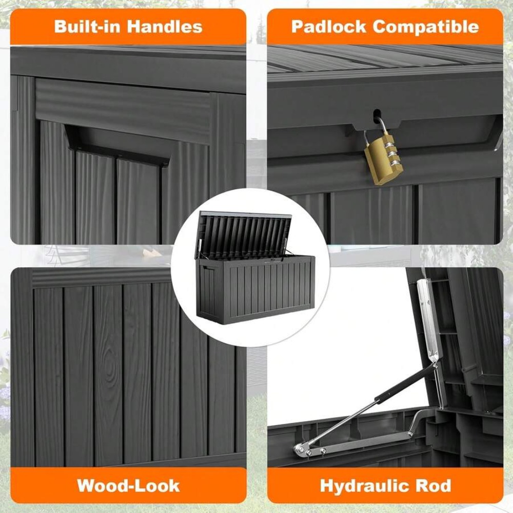90 Gallon Lockable Resin Deck  - Outdoor Furniture For Pool review and price