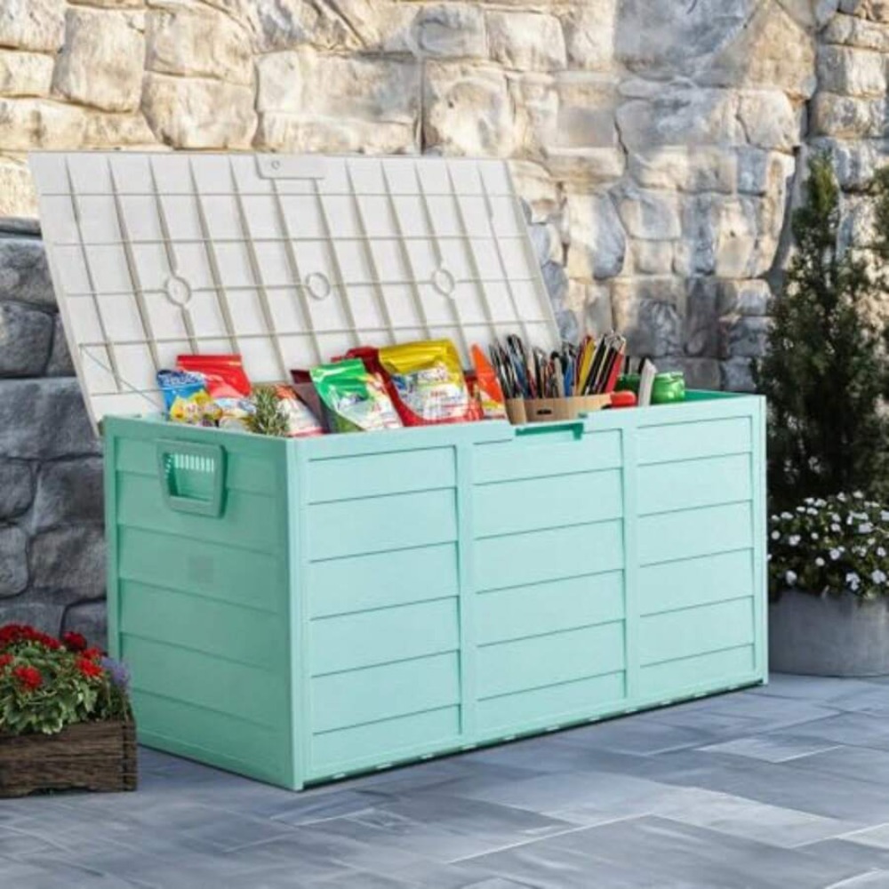75 Gallon Large Resin Deck Box - Outdoor Furniture With Storage review and price
