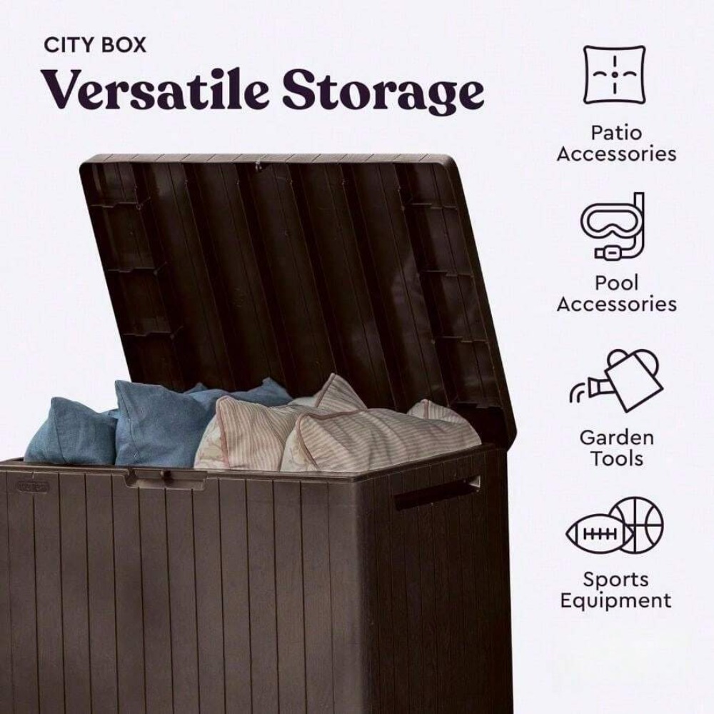 30 Gallon Resin Outdoor Storag - Outdoor Furniture For Pool review and price
