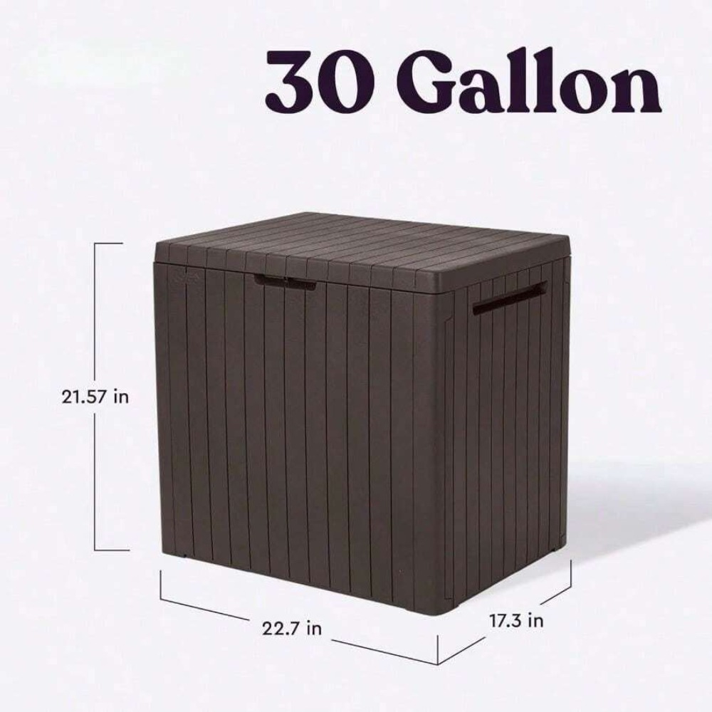 30 Gallon Resin Outdoor Storag - Outdoor Furniture For Pool review and price