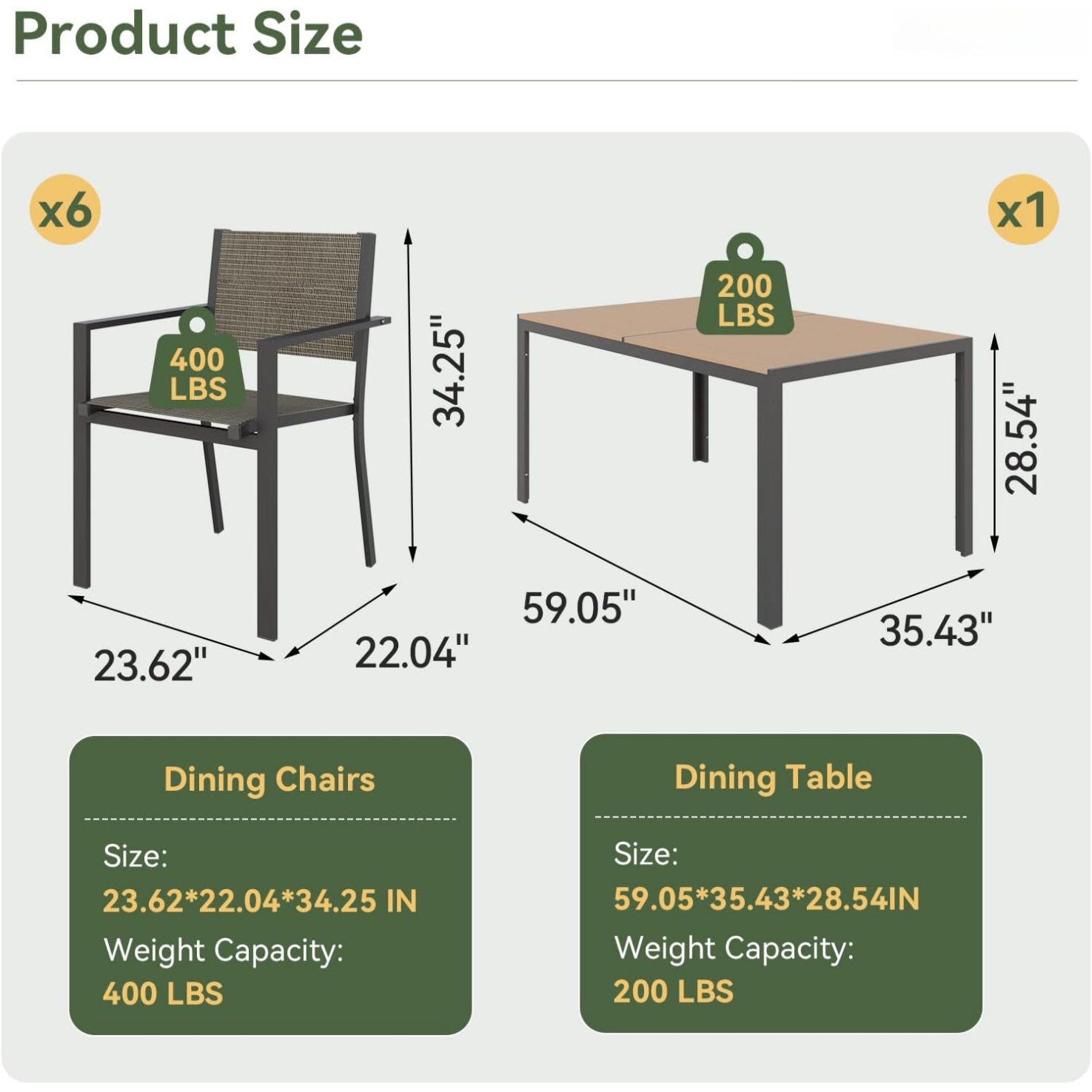 Aoxun 7 Piece Patio Dining Set - Outdoor Furniture On Sale review and price